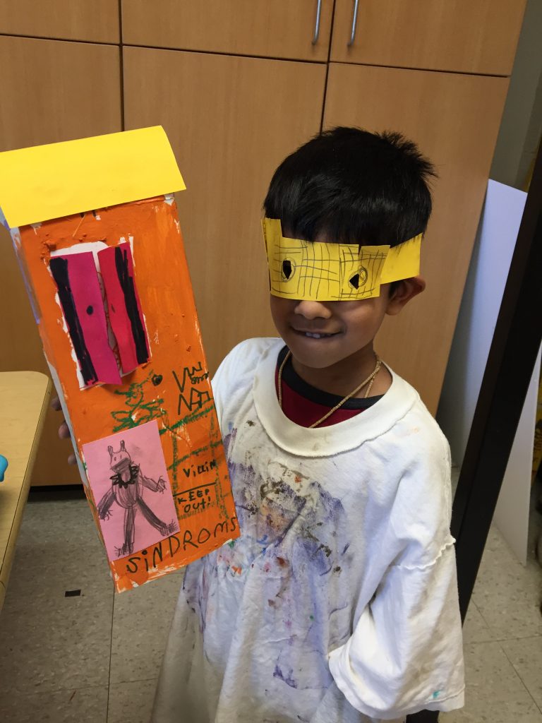Illustrates a child's wonder in art.